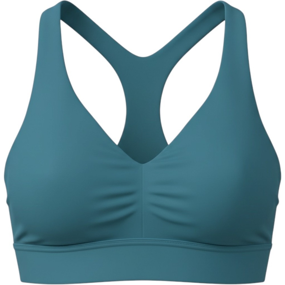 Athleta Womens Teal Blue V-Neck Racerback Sports Bra Size Large Gorpcore